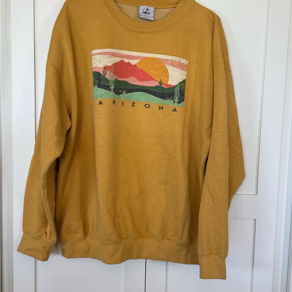 Arizona Graphic Mustard crewneck Sweatshirt